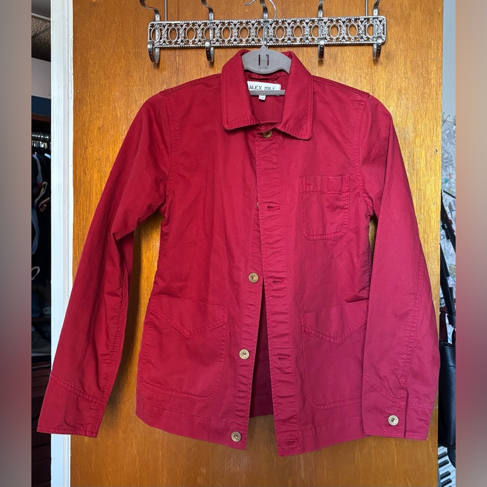 Alex Mill Crimson Red Utility Jacket